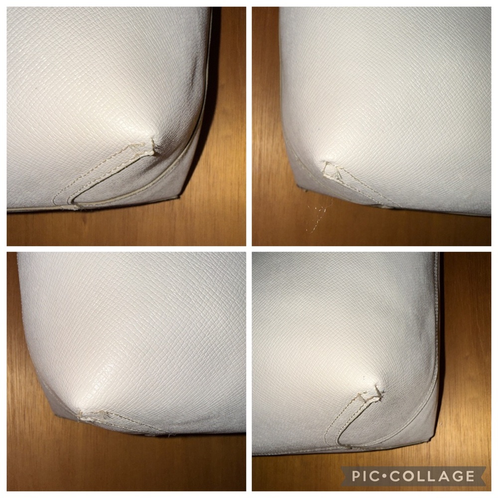 •COACH•WHITE & BEIGE REVERSIBLE CITY TOTE IN SIGNATURE “C” CANVAS & LEATHER EUC - Picture 11 of 16